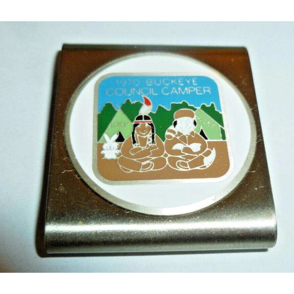 Vintage Boy Scout BELT LOOP BSA 1970 Buckeye Council Camper Icky Bucky RARE‎